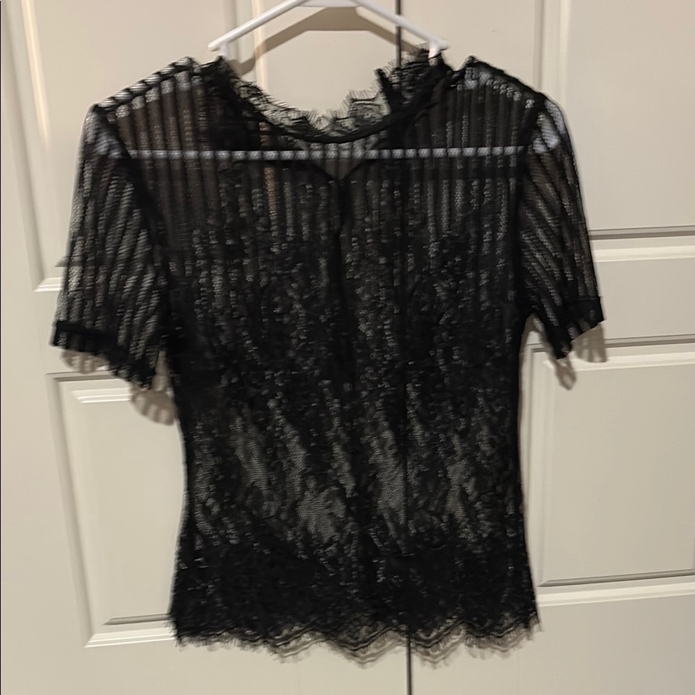 Elegant Black Lace Top